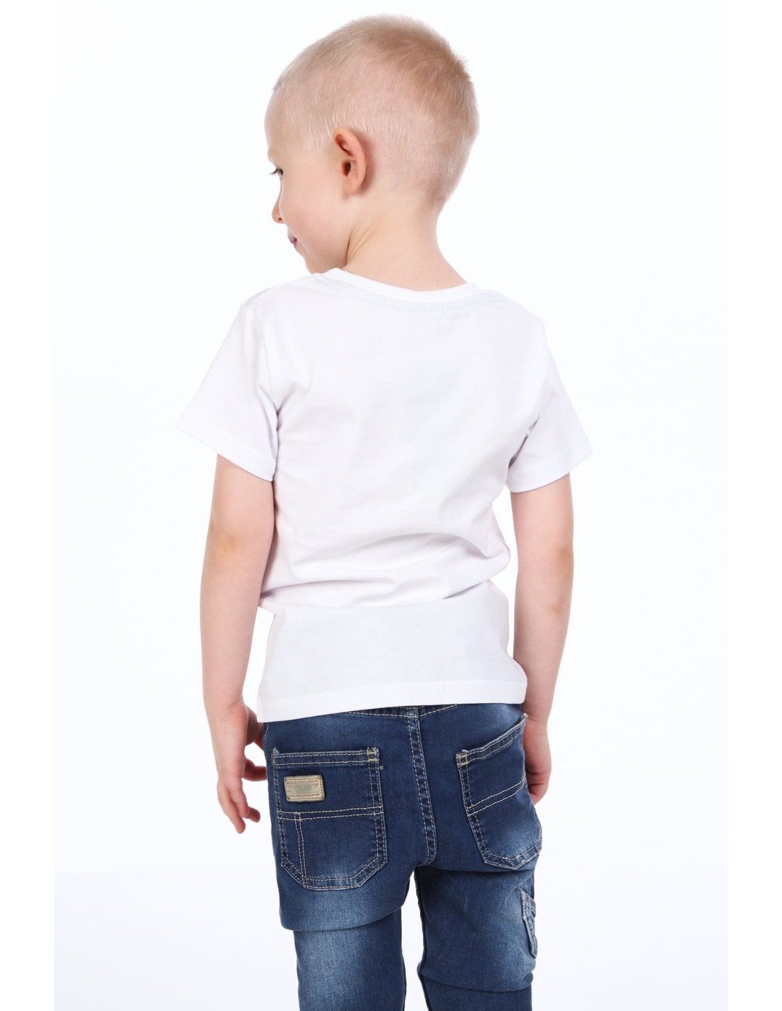 Weißes Jungen-T-Shirt mit Aufdruck NDZ4484 – Online-Shop – Boutique